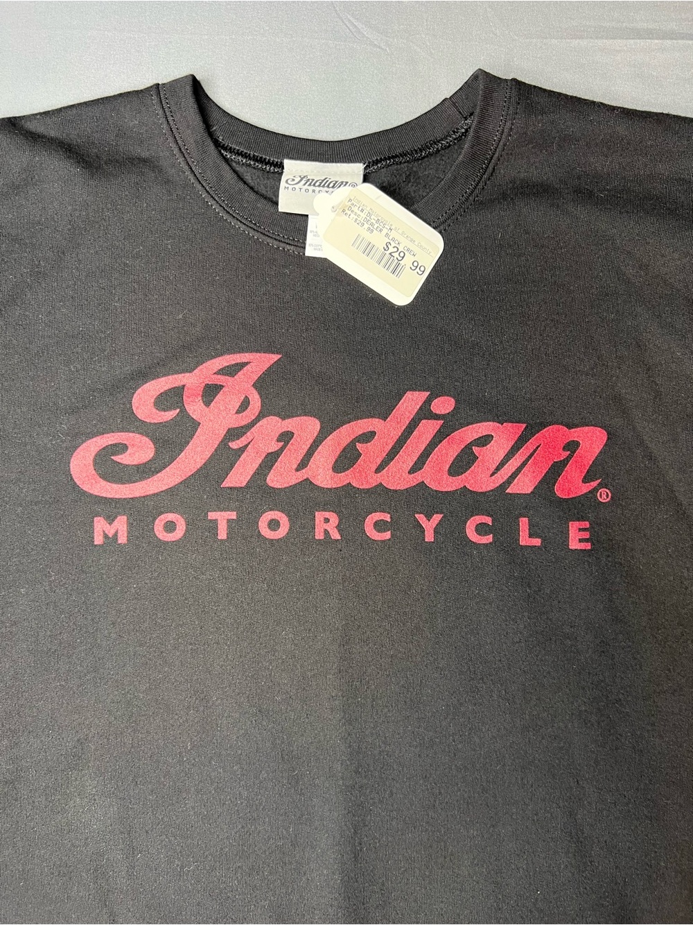 Indian Motorcycle Orange County Logo Sweatshirt Black Red Size M NWT
